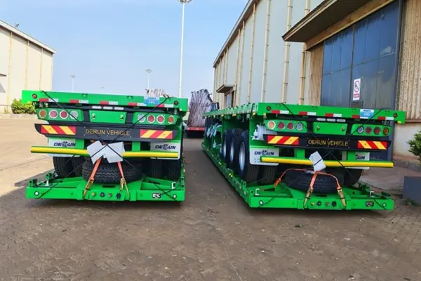 Derun 4 Units Tri-Axle Cargo Cargo Trailer ကိုအယ်လ်ဂျီးရီးယားသို့ပို့လိုက်သည်