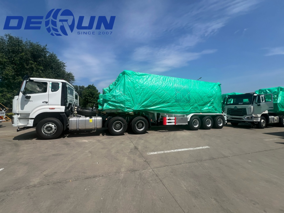 Tri-Axle ဘိလပ်မြေ Tank Semi Trailers UAE သို့သွားရန်အဆင်သင့်ဖြစ်နေပြီ