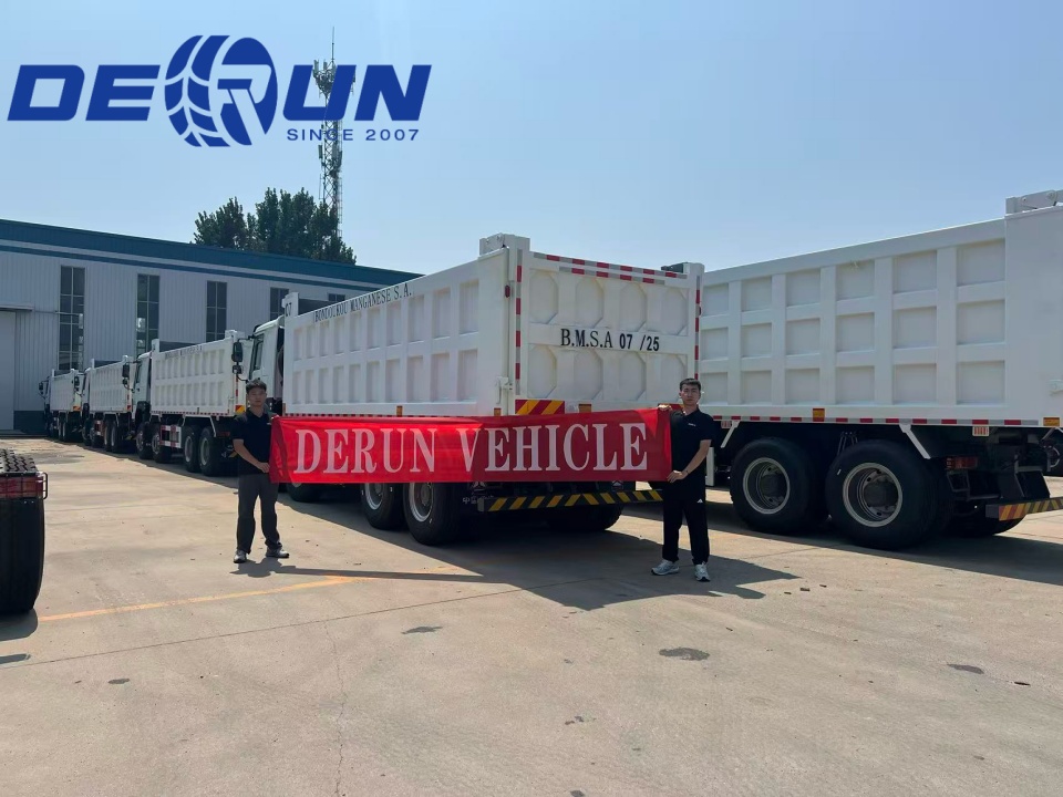 10UNTITS Howo 8X4 Tipper ကုန်တင်ကားများကိုအိုင်ဗရီကို့စ်ကမ်းခြေသို့တင်ပို့ပါမည်