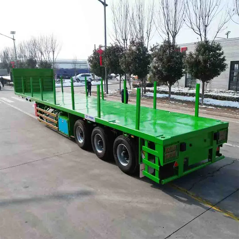 FT Flatbed Semi Trailer သည်ဗဟိုအာရှအတွက်ဒီဇိုင်းပြုလုပ်ထားသည်