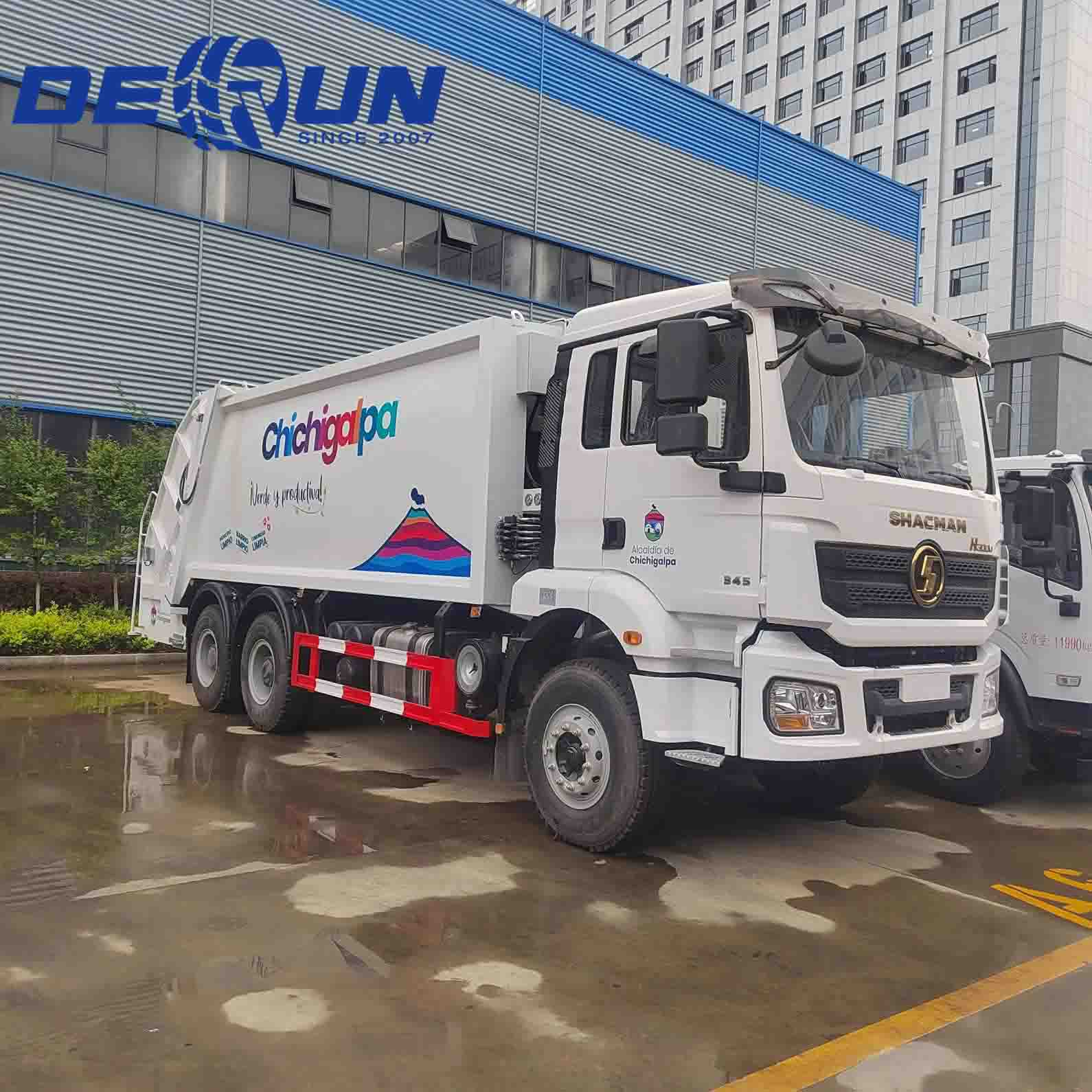 Shacman 6x4 Compactil အမှိုက်သရိုက်ထရပ်ကား
