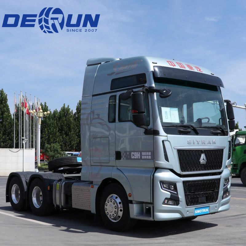 Sinotruk sitrak 6x4 10 ဘီးအဖွဲ့သည်လယ်ထွန်စက်ထရပ်စာထရပ်ကား Prime Mover